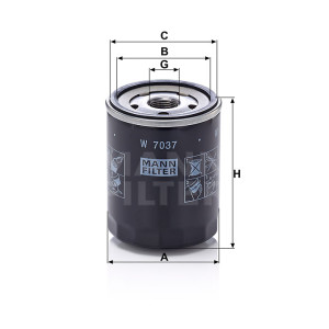 Фильтр масляный MANN-FILTER W 7037